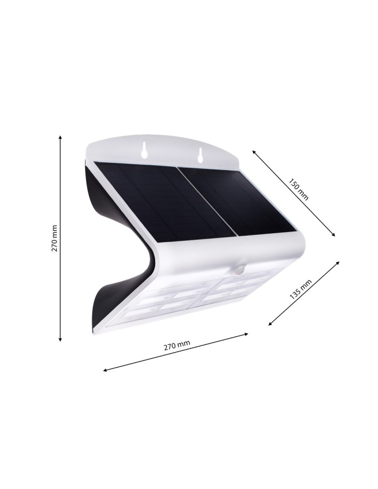 Eko-Light Lampka Solarna Butterfly Biała 6,8W EKO3997