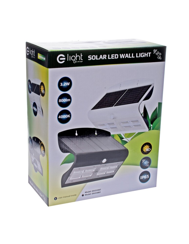 Eko-Light Lampka Solarna Butterfly Czarna 6,8W EKO3881 Eko-Light Lampka Solarna Butterfly Czarna 6,8W EKO3881
