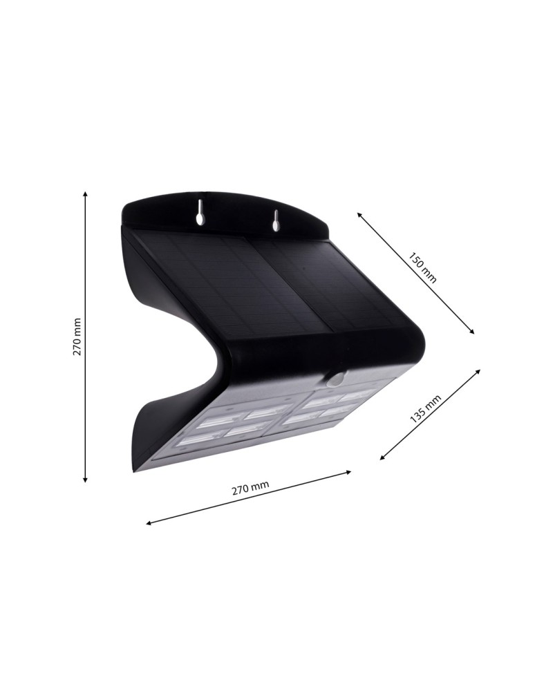 Eko-Light Lampka Solarna Butterfly Czarna 6,8W EKO3881 Eko-Light Lampka Solarna Butterfly Czarna 6,8W EKO3881