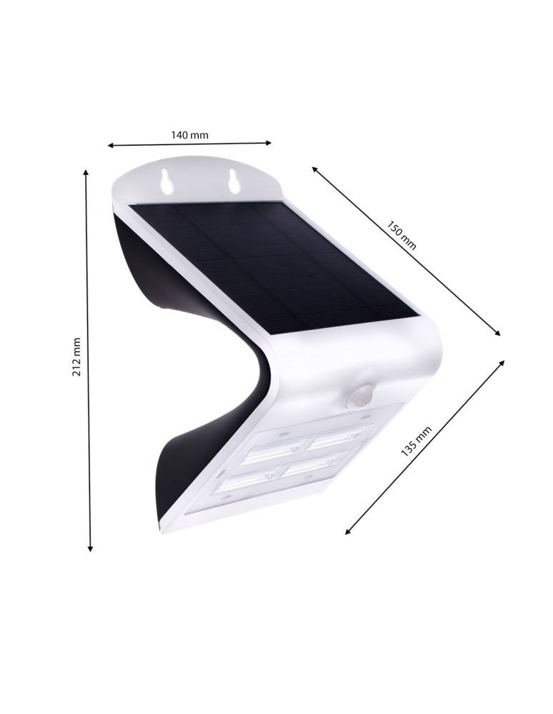 Eko-Light Lampka Solarna Butterfly Biała 3,2W EKO8824