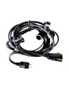 Eko-Light GIRLANDA PROFESJONALNA IP44 CZARNA 17M + GNIAZDO EKO1892