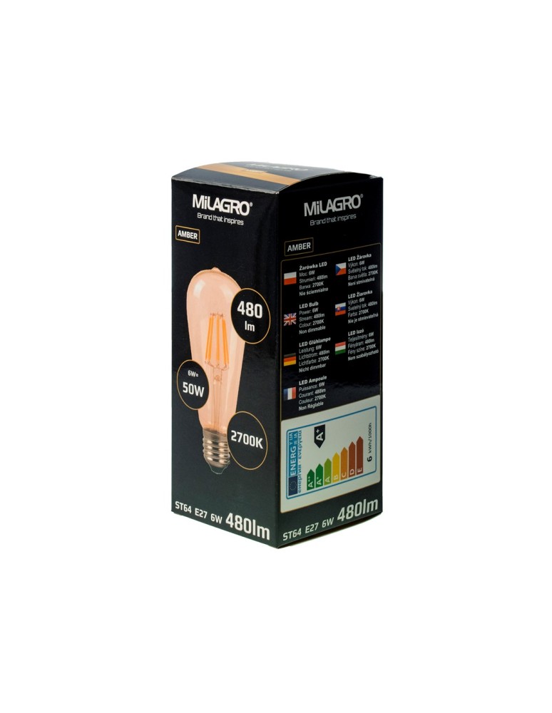 Eko-Light ŻARÓWKA FILAMENTOWA 6W ST64 E27 ML548 Eko-Light ŻARÓWKA FILAMENTOWA 6W ST64 E27 ML548
