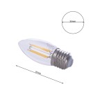 Eko-Light Żarówka Filamentowa LED 4W C37 E27 2700K EKZF003 Eko-Light Żarówka Filamentowa LED 4W C37 E27 2700K EKZF003
