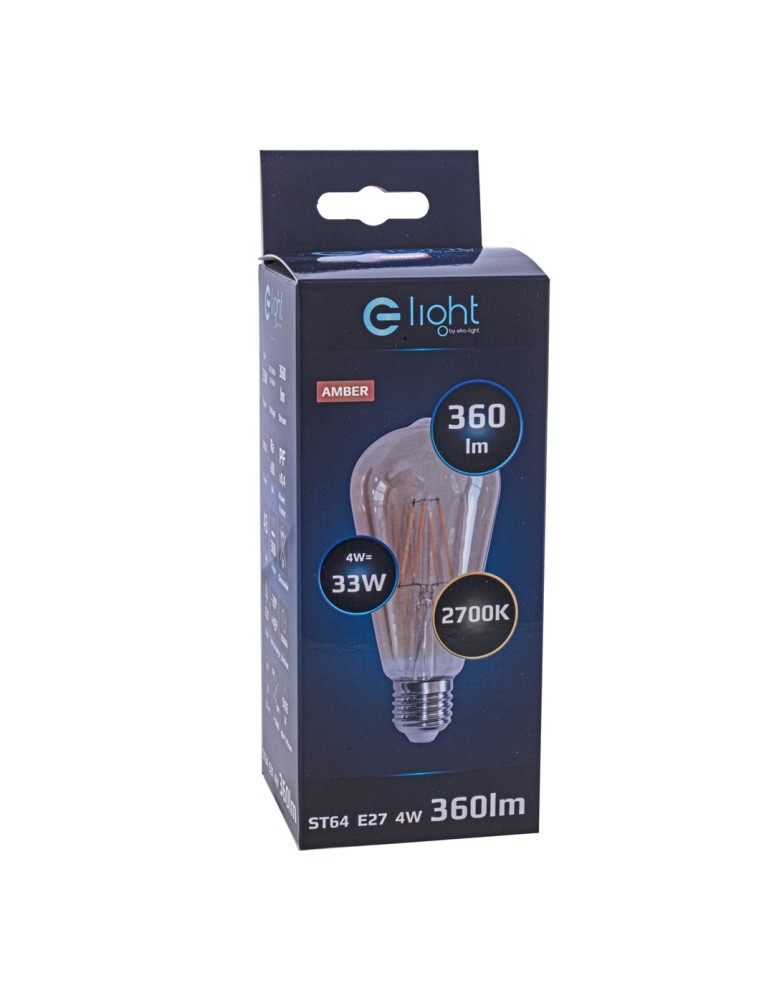 Eko-Light Żarówka Dekoracyjna 4W ST64 E27 Amber EKZA3621 Eko-Light Żarówka Dekoracyjna 4W ST64 E27 Amber EKZA3621