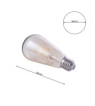 Eko-Light Żarówka Dekoracyjna 4W ST64 E27 Amber EKZA3621 Eko-Light Żarówka Dekoracyjna 4W ST64 E27 Amber EKZA3621