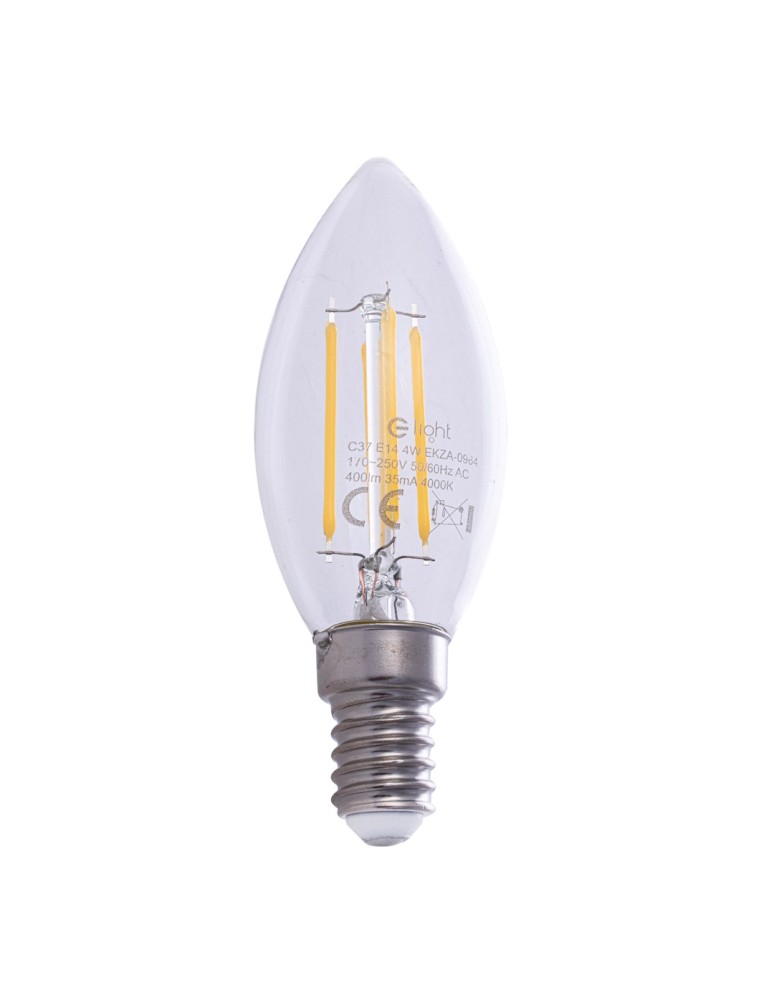 Eko-Light Żarówka Filamentowa LED 4W Świeczka E14 4000K EKZF0964