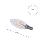 Żarówki LED E14 230V - Eko-Light Żarówka Filamentowa LED 4W Świeczka E14 4000K EKZF0964 - product 6