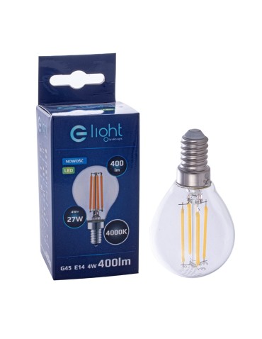 Eko-Light Żarówka Filamentowa LED 4W G45 E14 4000K EKZF380 - product 2