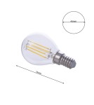 Eko-Light Żarówka Filamentowa LED 4W G45 E14 4000K EKZF380 Eko-Light Żarówka Filamentowa LED 4W G45 E14 4000K EKZF380