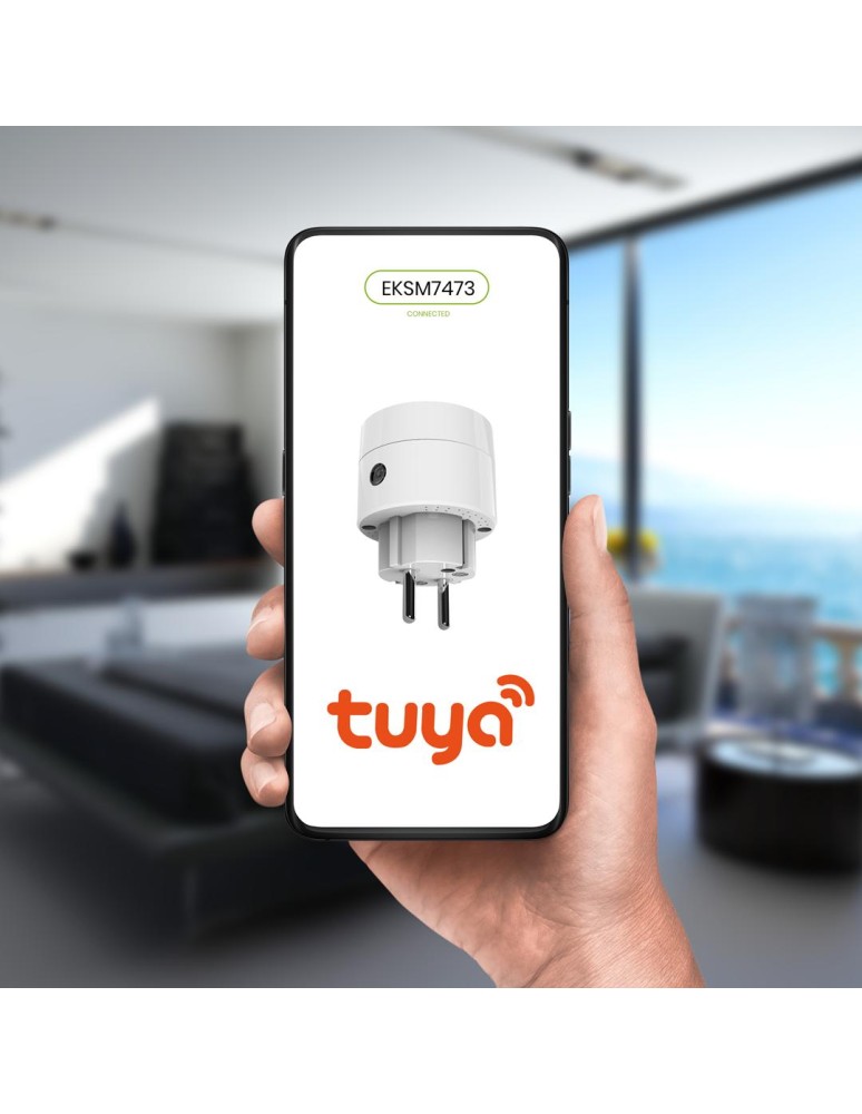 Eko-Light Wtyczka Wi-Fi Tuya Smart Pojedyńcza 10A IP20 EKSM7473