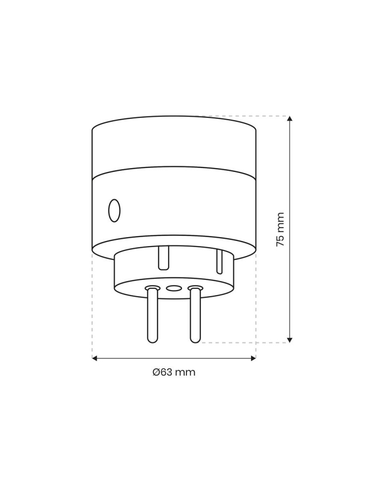 Eko-Light Wtyczka Wi-Fi Tuya Smart Pojedyńcza 10A IP20 EKSM7473