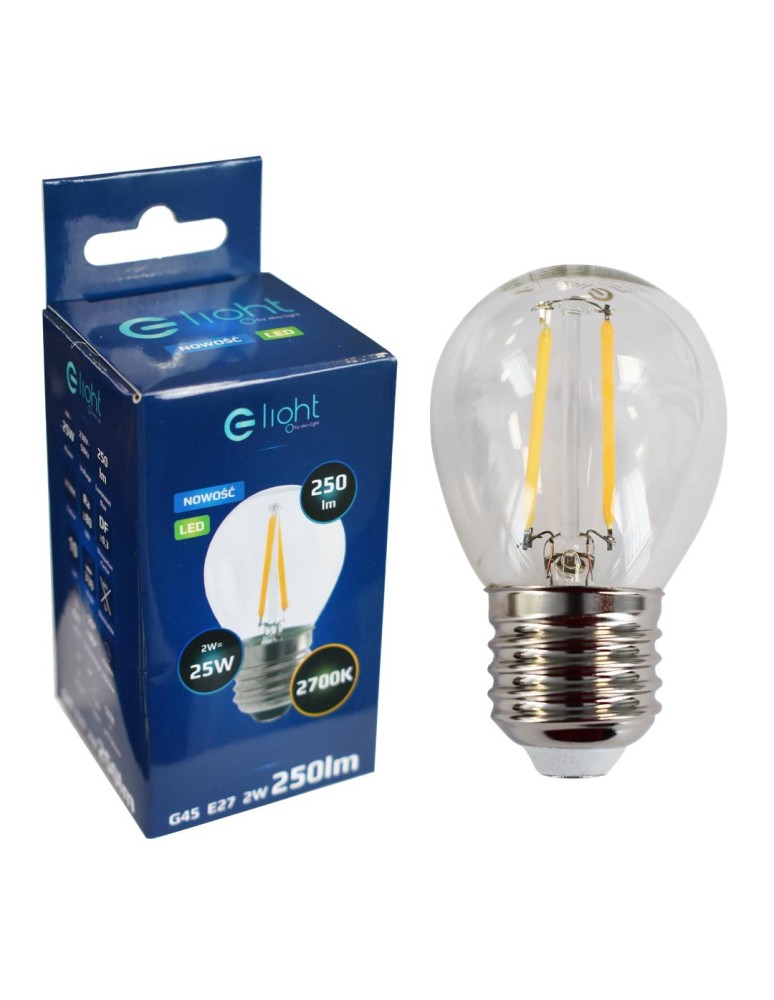 Eko-Light Żarówka Filamentowa LED 2W E27 G45 2700K EKZF1074 Eko-Light Żarówka Filamentowa LED 2W E27 G45 2700K EKZF1074