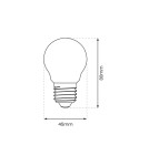 Żarówki LED E27 230V - Eko-Light Żarówka Filamentowa LED 4W G45 E27 4000K EKZF8009 - product 2