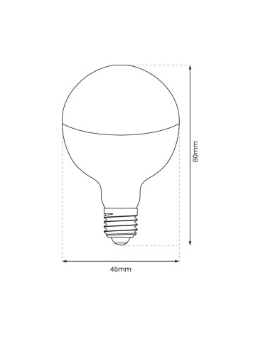 Eko-Light Żarówka Filamentowa LED 4W G45 E27 2700K Half Gold EKZF8011 - produkt 2