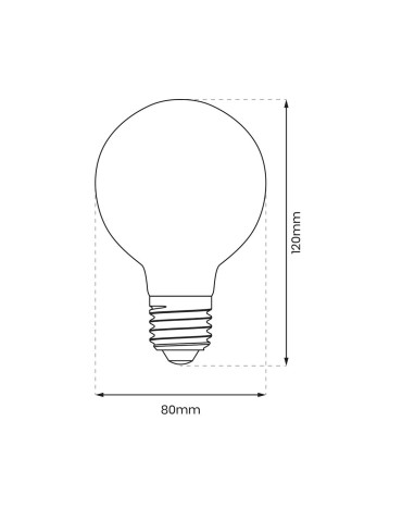Eko-Light Żarówka Filamentowa LED 6W G80 E27 2700K Amber EKZF8007 - produkt 2