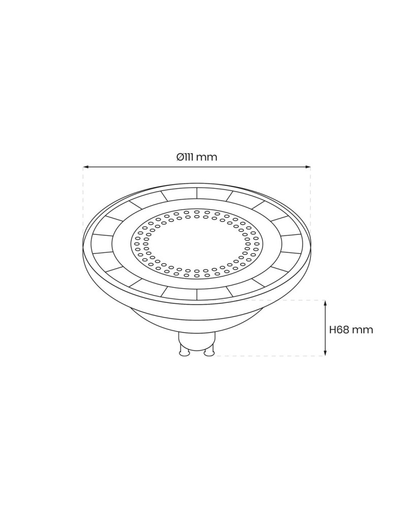 Eko-Light Żarówka LED 10W AR111 GU10 3000K/ Czarny AR8040 Eko-Light Żarówka LED 10W AR111 GU10 3000K/ Czarny AR8040