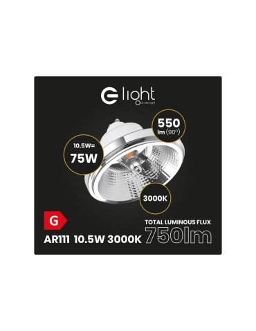 Eko-Light ŻARÓWKA AR111 - 10,5W GU10 3000K/ Biała z odbłyśnikiem AR8614 - produkt 2