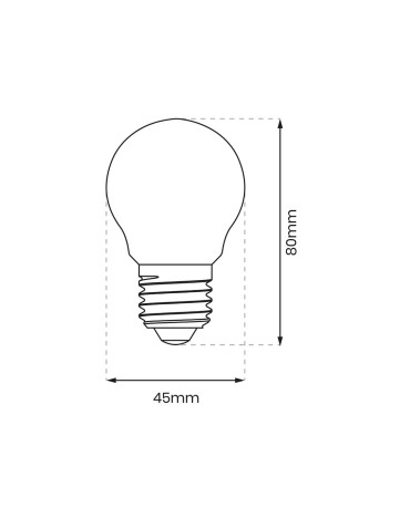 Eko-Light Żarówka Filamentowa LED 5W E27 G45 4000K EKZF8963 - produkt 2