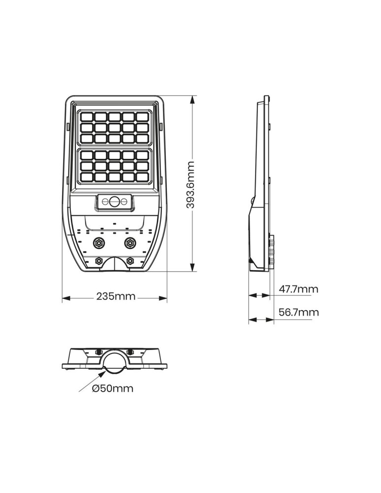 Eko-Light Latarnia Solarna Via 50W 500lm 6000K EKO9093