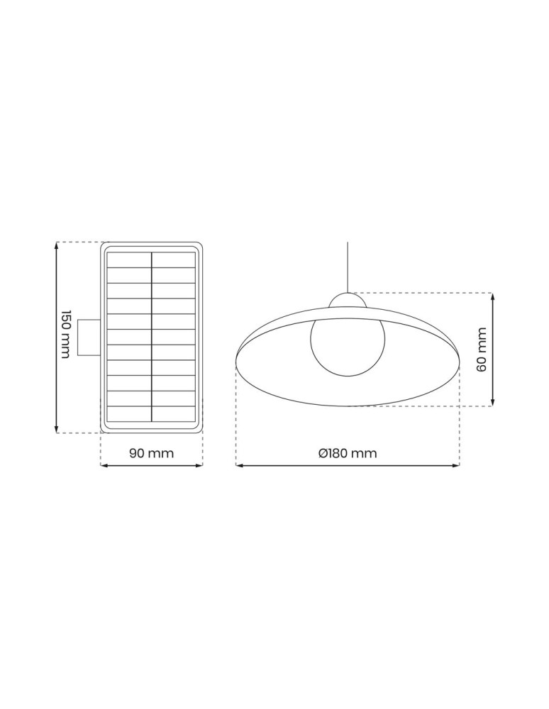 Eko-Light Lampa Solarna Saturn Pojedyńcza EKO9150
