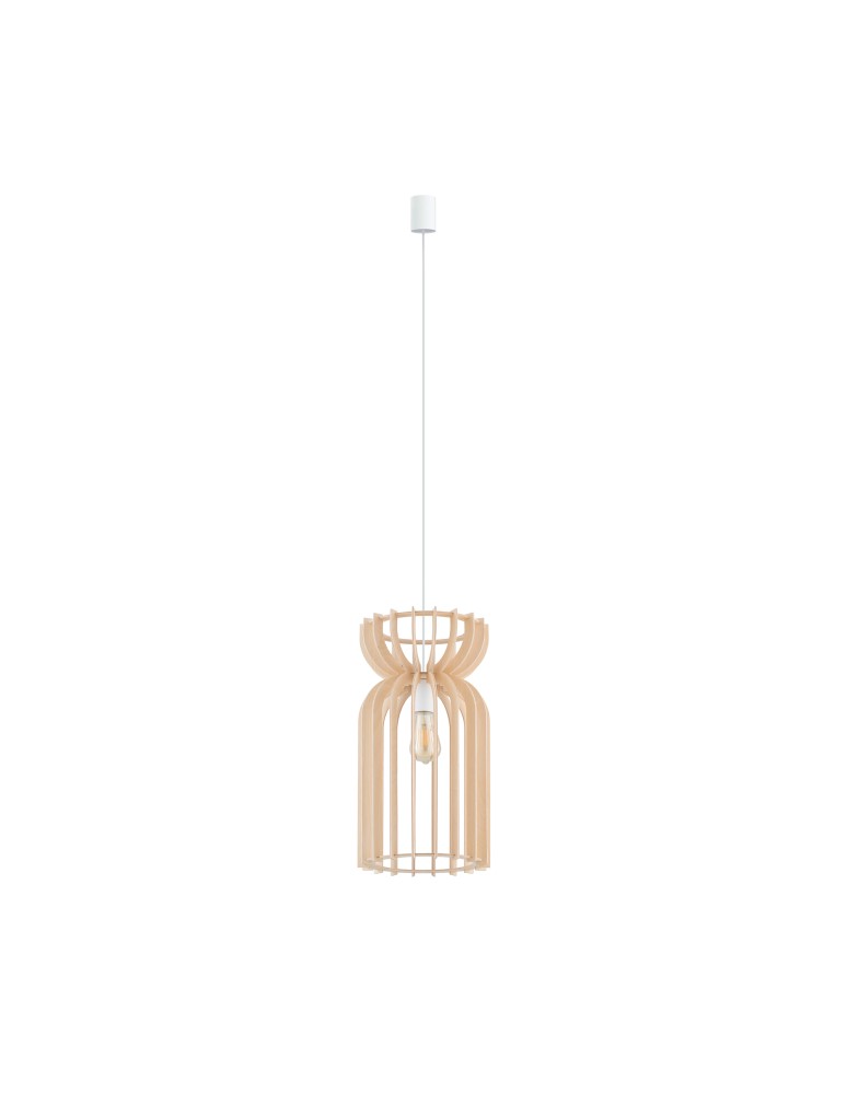 Nowodvorski KYMI A  Sufitowa Wisząca Max moc 60W E27 Naturalne drewno 10570