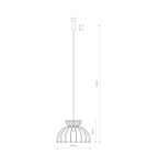 Lampy wiszące drewniane - Nowodvorski KYMI C  Sufitowa Wisząca Max moc 60W E27 Naturalne drewno 10572 - product 2