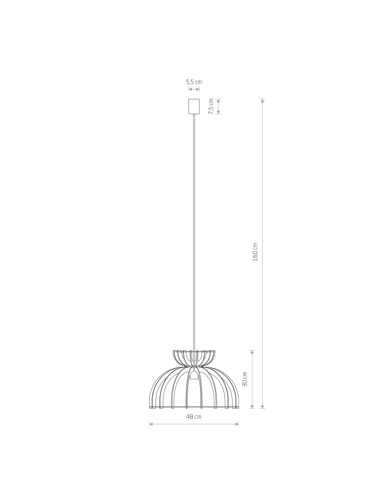 Nowodvorski KYMI C  Sufitowa Wisząca Max moc 60W E27 Naturalne drewno 10572