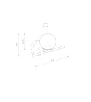 Kinkiety kule - Nowodvorski ARALIA  Ścienna Kinkiet Max moc 5W G9 Mosiądz 10527 - product 3