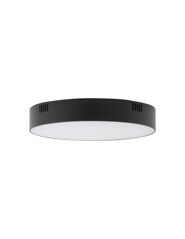Plafony okrągłe - Nowodvorski LID ROUND LED 25W  Sufitowa Plafon Max moc 25W LED 3000K Czarny 10407 - product kolory-swiatla.pl 2