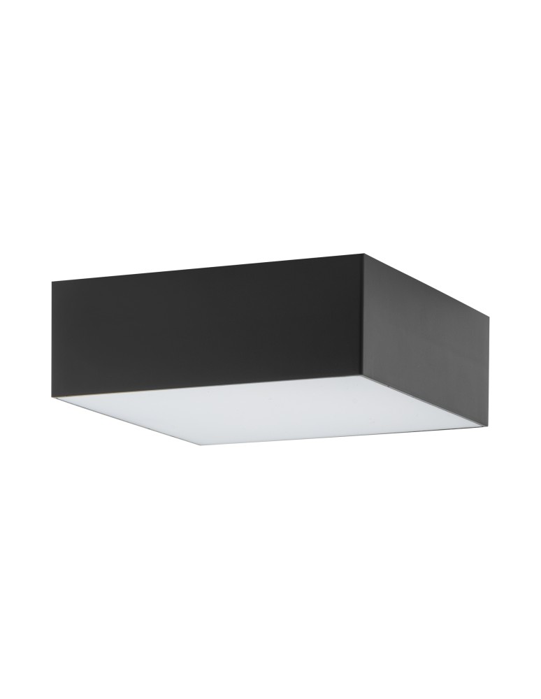 Plafony kwadratowe - Nowodvorski LID SQUARE LED 15W  Sufitowa Plafon Max moc 15W LED 3000K Czarny 10424 - product kolory-swiatla.pl 2