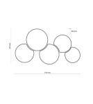 Lampy sufitowe z abażurem - TK Lighting MONA GOLD LAMPA SUFITOWA 5 PŁ 3447 - product 3