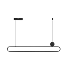Lampy wiszące nad wyspę - Azzardo NICODEMO PENDANT CCT DIMM BK + REMOTE CONTROL Wisząca z Pilotem Funkcje Ściemniania i Zmiany Barwy Światła AZ5450 - product 1