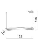 Azzardo FLASH 160 4000K BK Lampa Wisząca AZ5428 Azzardo FLASH 160 4000K BK Lampa Wisząca AZ5428