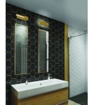 Kinkiety łazienkowe - Azzardo DALEN 3000K GOLD Kinkiet Łazienkowy IP44 AZ5251 - product 2