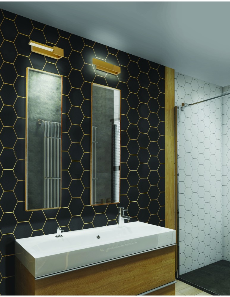 Kinkiety łazienkowe - Azzardo DALEN 3000K GOLD Kinkiet Łazienkowy IP44 AZ5251 - product kolory-swiatla.pl 2
