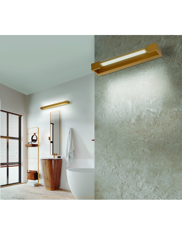Kinkiety łazienkowe - Azzardo DALI 120 4000K GOLD Kinkiet Łazienkowy IP44 AZ5250 - product kolory-swiatla.pl 2