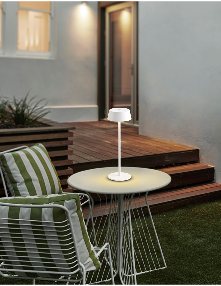 Azzardo GILBERTO TABLE IP54 WH Stołowa Zewnętrzna/Wewnętrzna Ściemniana Dotykowo Przenośna USB AZ5334 Azzardo GILBERTO TABLE IP54 WH Stołowa Zewnętrzna/Wewnętrzna Ściemniana Dotykowo Przenośna USB AZ5334