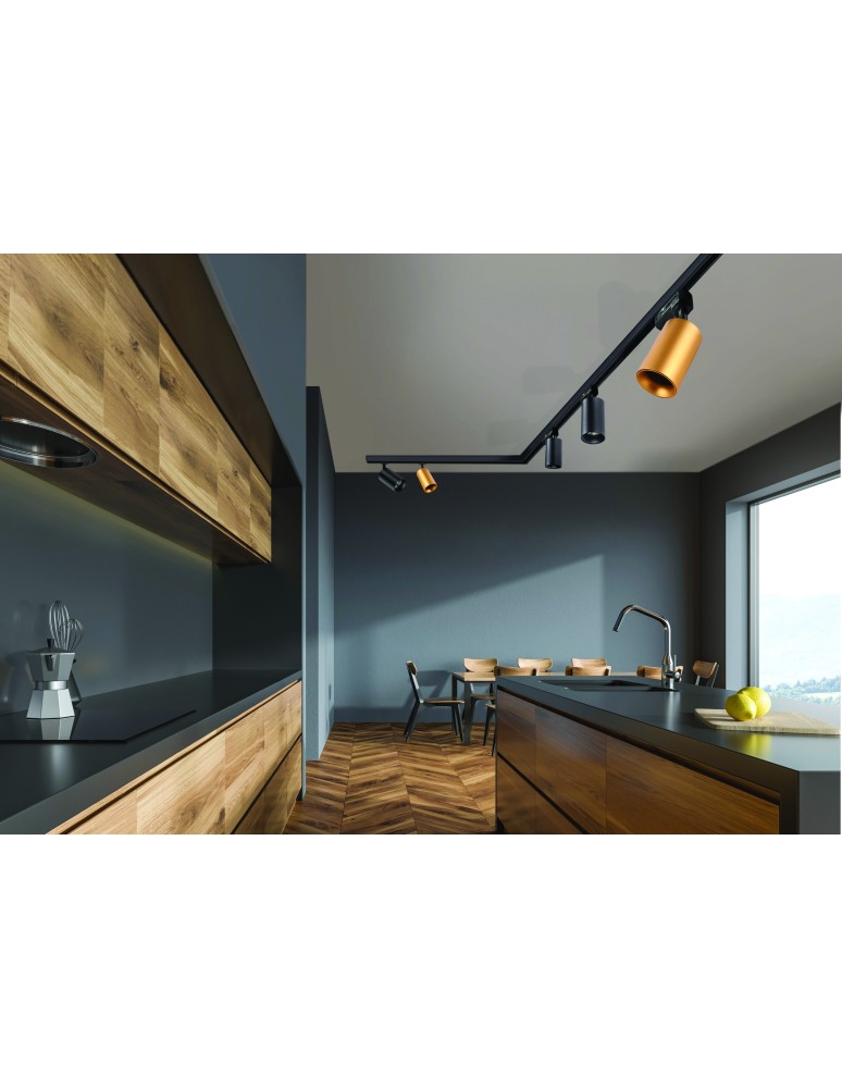 Lampy do szynoprzewodów 3 fazowych - Azzardo EIGER TRACK 3LINE GU10 GO Lampa do Szynoprzewodu Trójobwodowego 3F AZ5238 - product kolory-swiatla.pl 2