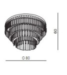 Lampy wiszące glamour - Azzardo SALERNO XL GO Lampa Wisząca lub Sufitowa (2w1) AZ4906 - product 4