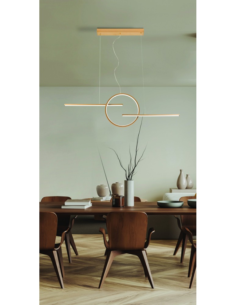 Lampy wiszące nad wyspę - Azzardo LAUREN 3-STEP DIMM GO Wisząca Ściemnialna 3 Stopniowo Włącznikiem Ściennym Zwykłym AZ5258 - product kolory-swiatla.pl 2