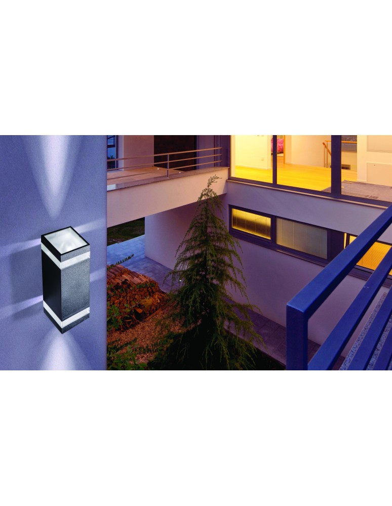 Azzardo JASON 2 SQ WALL IP65 BK Kinkiet na Zewnątrz AZ5223 Azzardo JASON 2 SQ WALL IP65 BK Kinkiet na Zewnątrz AZ5223