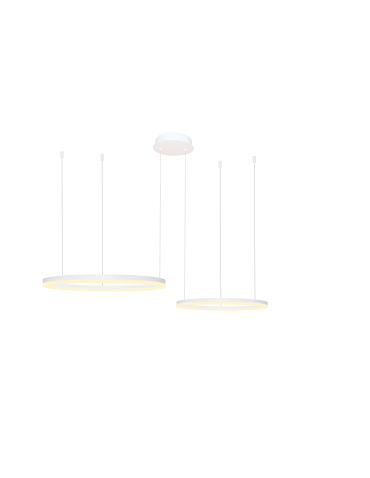 Azzardo HALO PENDANT 80+60 CCT WH + REMOTE CONTROL Wisząca z Pilotem Funkcje Ściemniania i Zmiany Barwy Światła AZ4977
