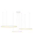 Lampy wiszące okręgi - Azzardo HALO PENDANT 100+80+60 CCT WH + REMOTE CONTROL Wisząca z Pilotem Funkcje Ściemniania i Zmiany Barwy Światła AZ4974 - product 1