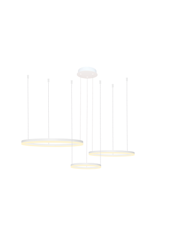 Azzardo HALO PENDANT 80+60+40 CCT WH + REMOTE CONTROL Wisząca z Pilotem Funkcje Ściemniania i Zmiany Barwy Światła AZ4971