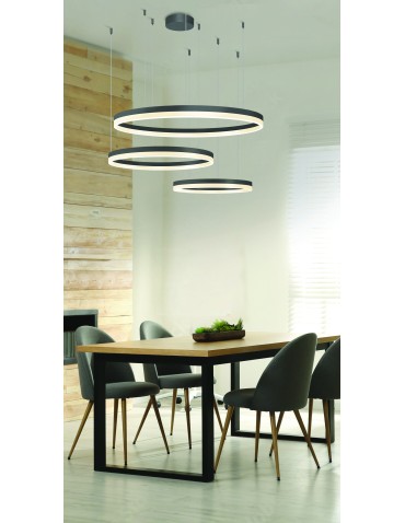 Azzardo HALO PENDANT 80+60+40 CCT BK + REMOTE CONTROL Wisząca z Pilotem Funkcje Ściemniania i Zmiany Barwy Światła AZ4972 - produkt 2
