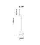 Lampy wiszące pojedyncze - Orlicki Design Bolicina Gold Złoty + Transparentny OR85099 - product 4