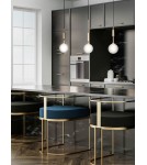 Lampy wiszące kule - Orlicki Design Ero I Nero C Biały Opal + Czarny Matowy OR85044 - product 3