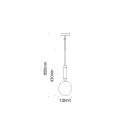 Lampy wiszące kule - Orlicki Design Ero I Nero C Biały Opal + Czarny Matowy OR85044 - product 4