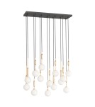 Lampy wiszące nad wyspę - Orlicki Design Ero XIV Gold 80x25 Złoty + Biały Opal OR85488 - produkt 2