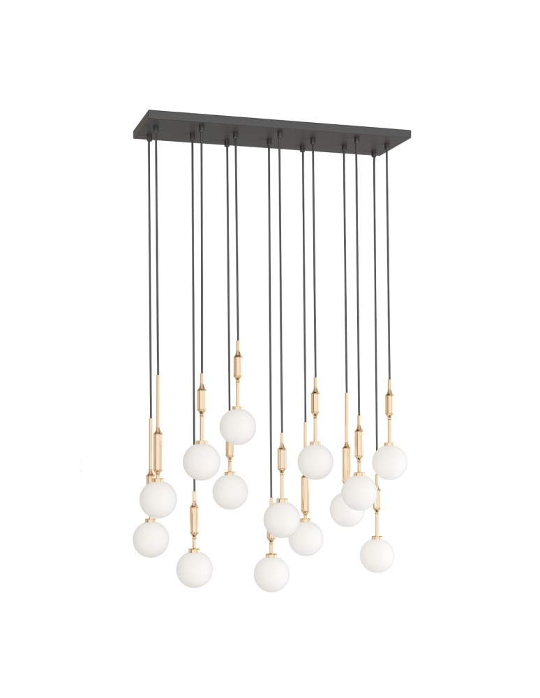 Lampy wiszące nad wyspę - Orlicki Design Ero XIV Gold 80x25 Złoty + Biały Opal OR85488 - produkt kolory-swiatla.pl 2